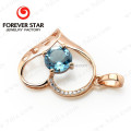 18K Gold Jewellery With Natural Blue Topaz gemstone